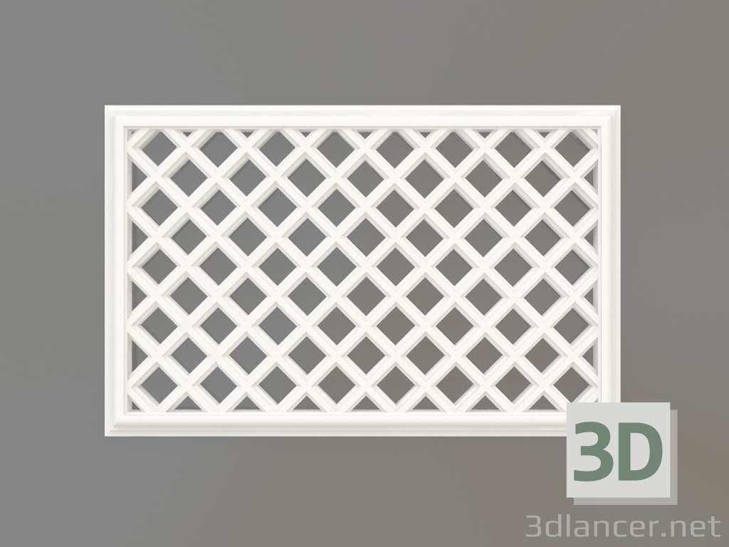 modello 3D Griglie di ventilazione in gesso VR 014 (179x279x12) - anteprima