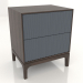 modello 3D Comodino FARGO 2 cassetti con frontali fresati (ardesia, rovere scuro, opzione 1) - anteprima