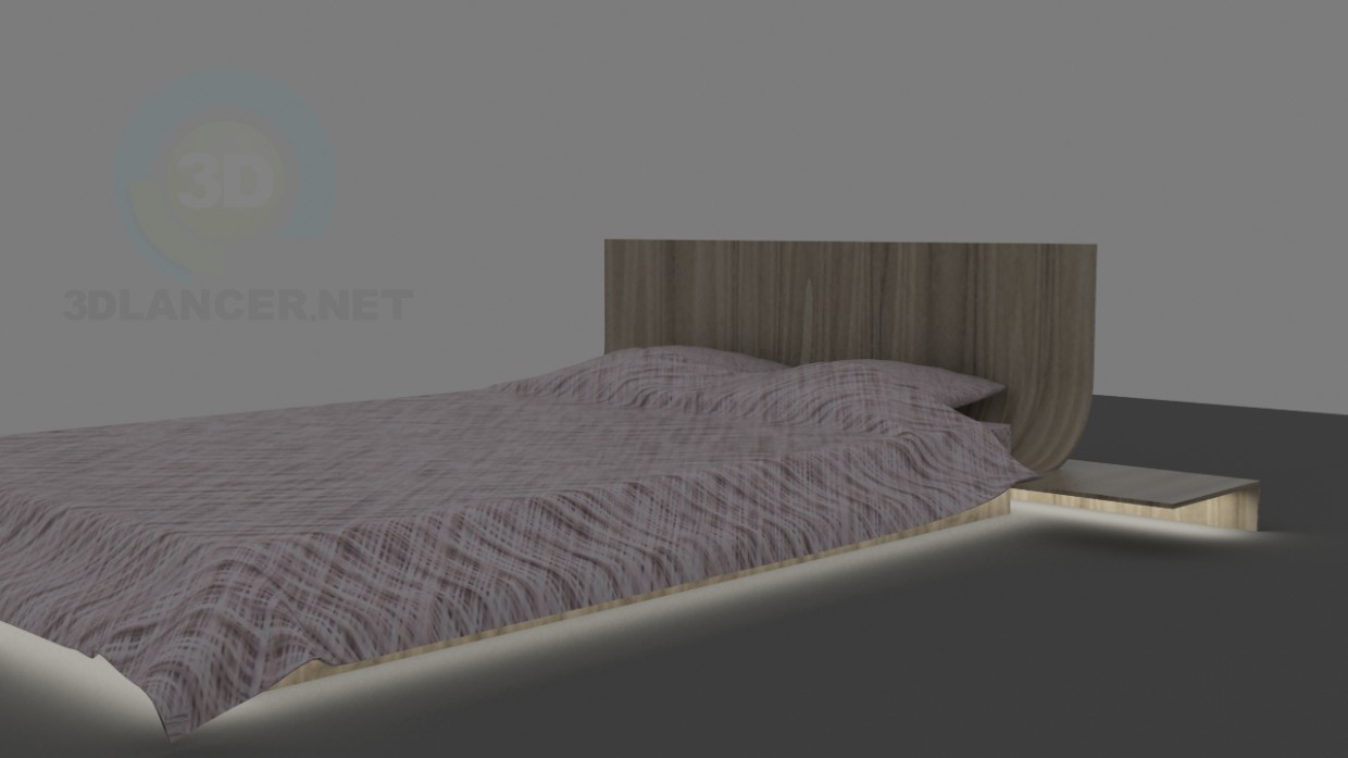 3D Modell Bett - Vorschau