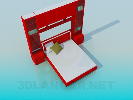 3D Modell Bett - Vorschau