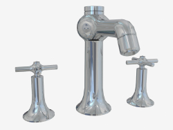 Bath mixer with two separate valves