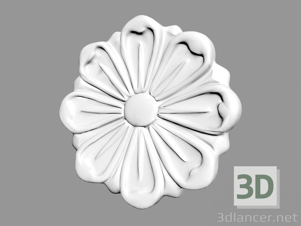 3D Modell Fragment des Ornaments A372 - Vorschau