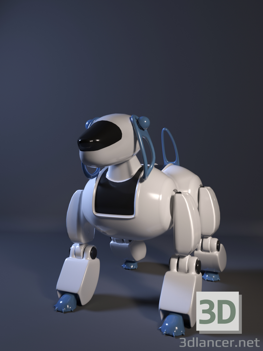 3d Robot Dog model buy - render