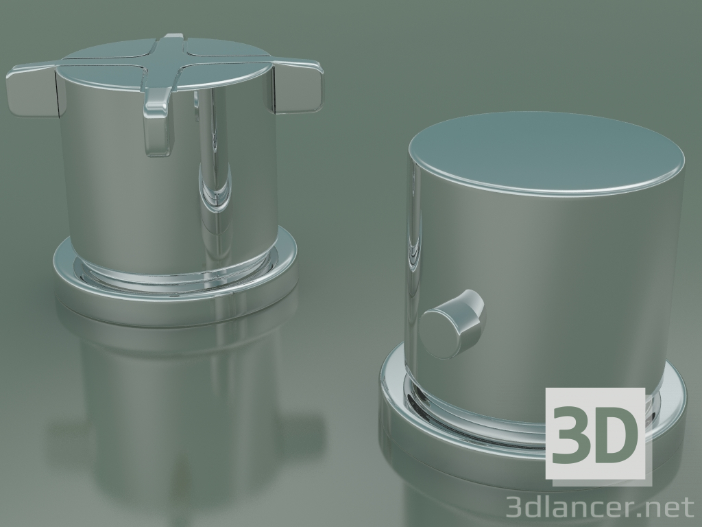 Modelo 3d Misturador termostático de 2 furos (36412000) - preview