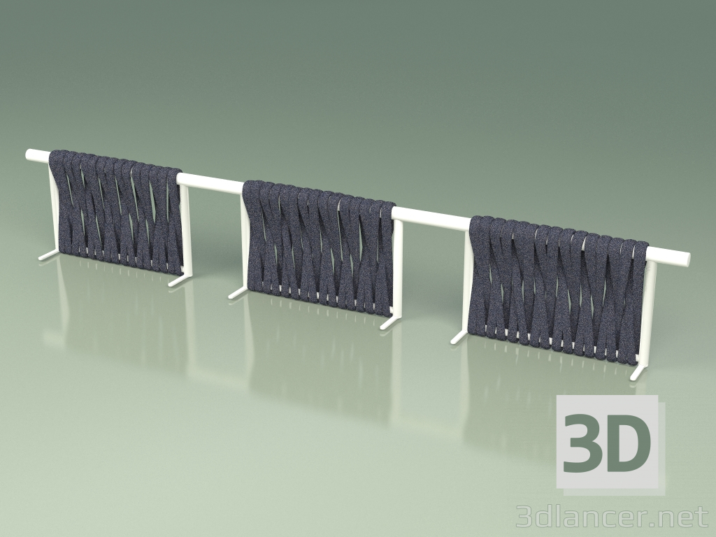 3d model Respaldo del módulo de sofá 213 (Metal Milk, Cinturón gris-azul) - vista previa