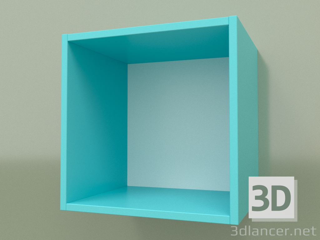 3d model Estante abierto con bisagras (Aqua) - vista previa