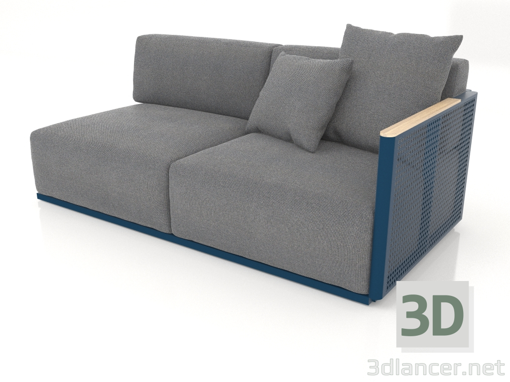 3d model Módulo sofá sección 1 derecha (Gris azul) - vista previa