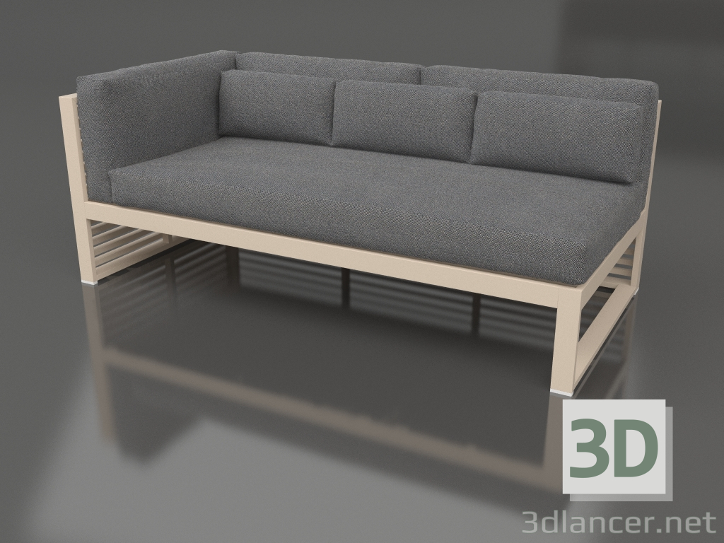 3D Modell Modulares Sofa, Abschnitt 1 links (Sand) - Vorschau