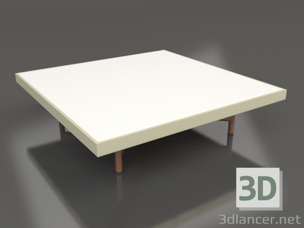 modello 3D Tavolino quadrato (Oro, DEKTON Zenith) - anteprima