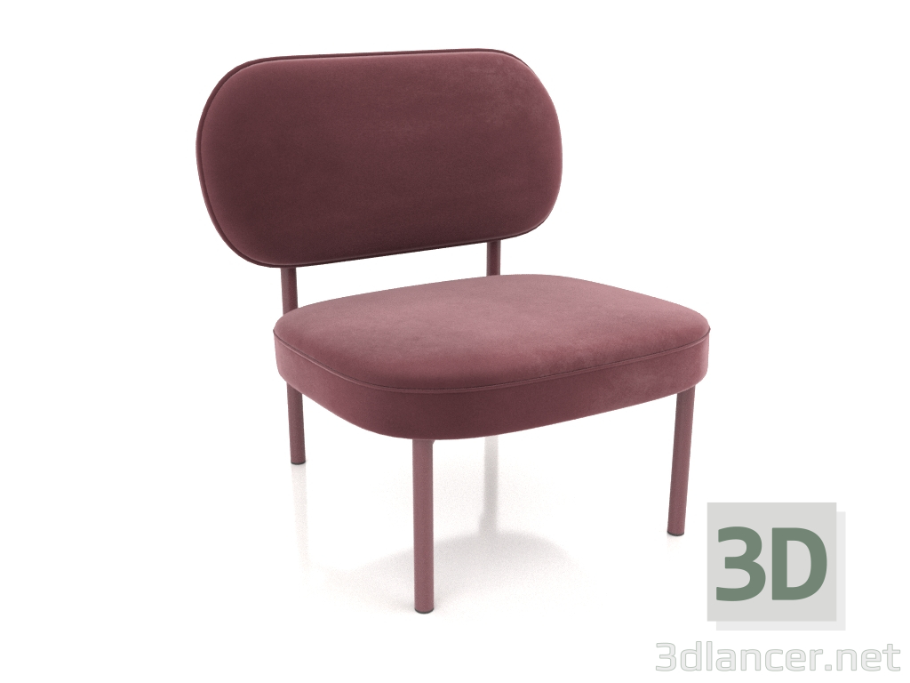 3D modeli Sandalye Toptynych (Bordo) - önizleme