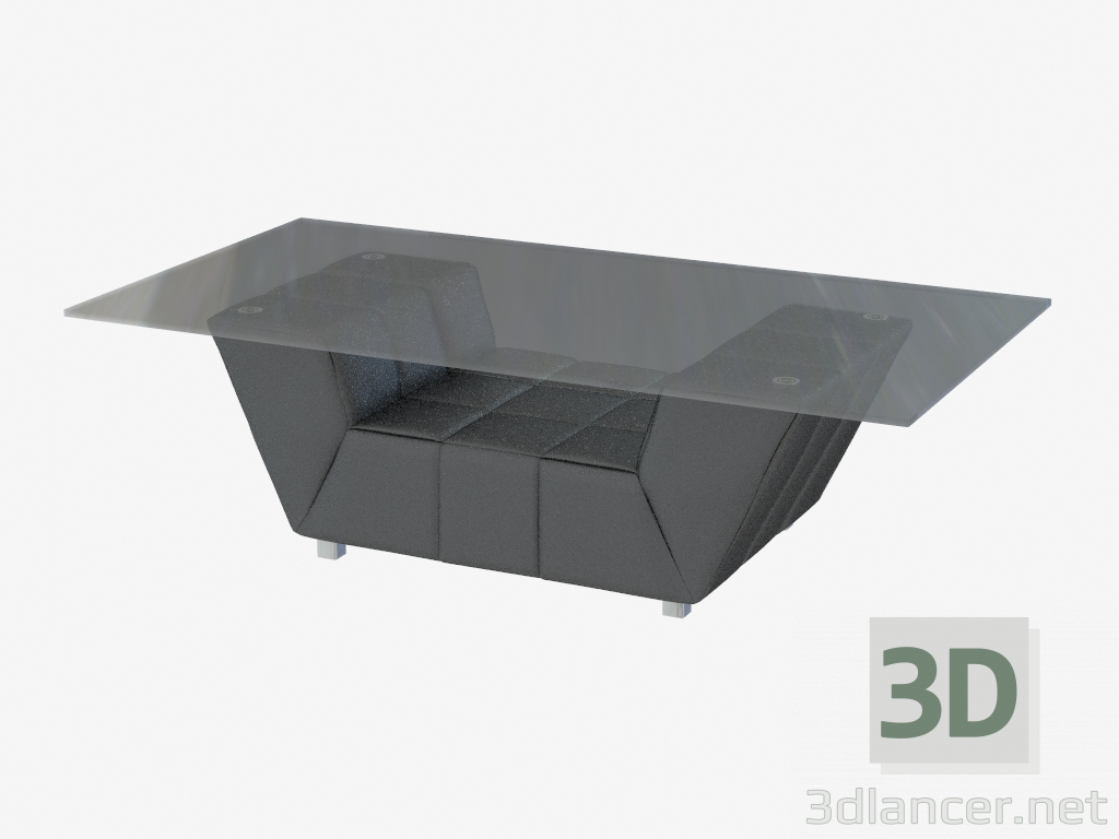 3d model Coffee table with leather trim J238 - preview