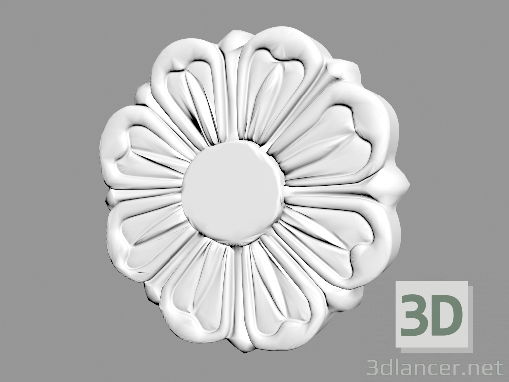 modello 3D Frammento di ornamento A373 - anteprima