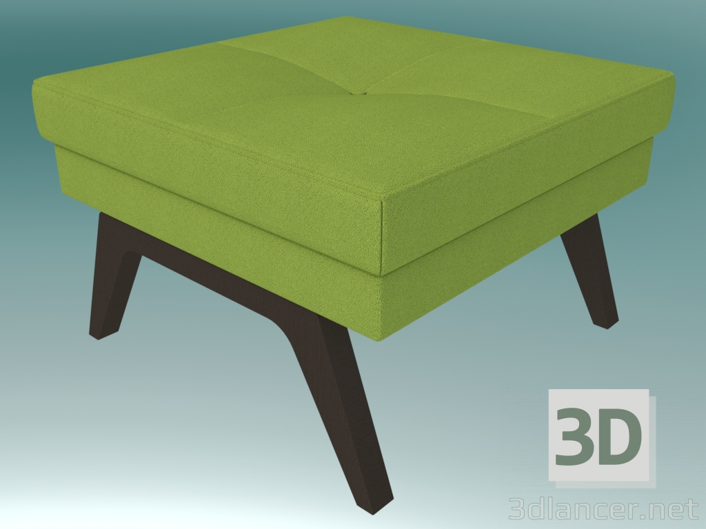 3d model Single pouf (10 wood) - preview