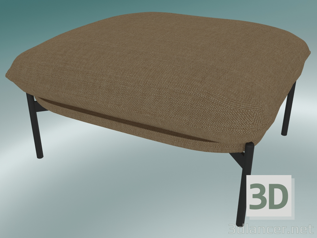 3D modeli Pouffe Cloud (LN4, 78x74 H 40cm, Sıcak siyah bacaklar, Sıcak Madison 495) - önizleme