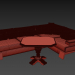 3d Sofa and Table model buy - render