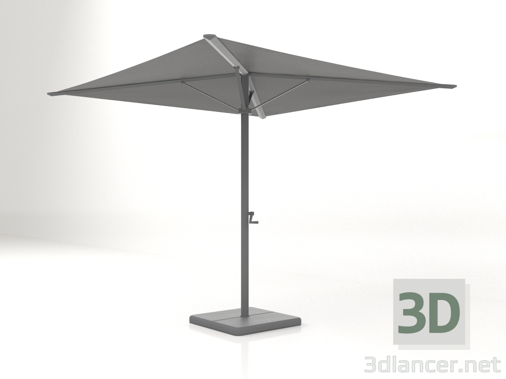 modèle 3D Parapluie pliant avec une grande base (Anthracite) - preview