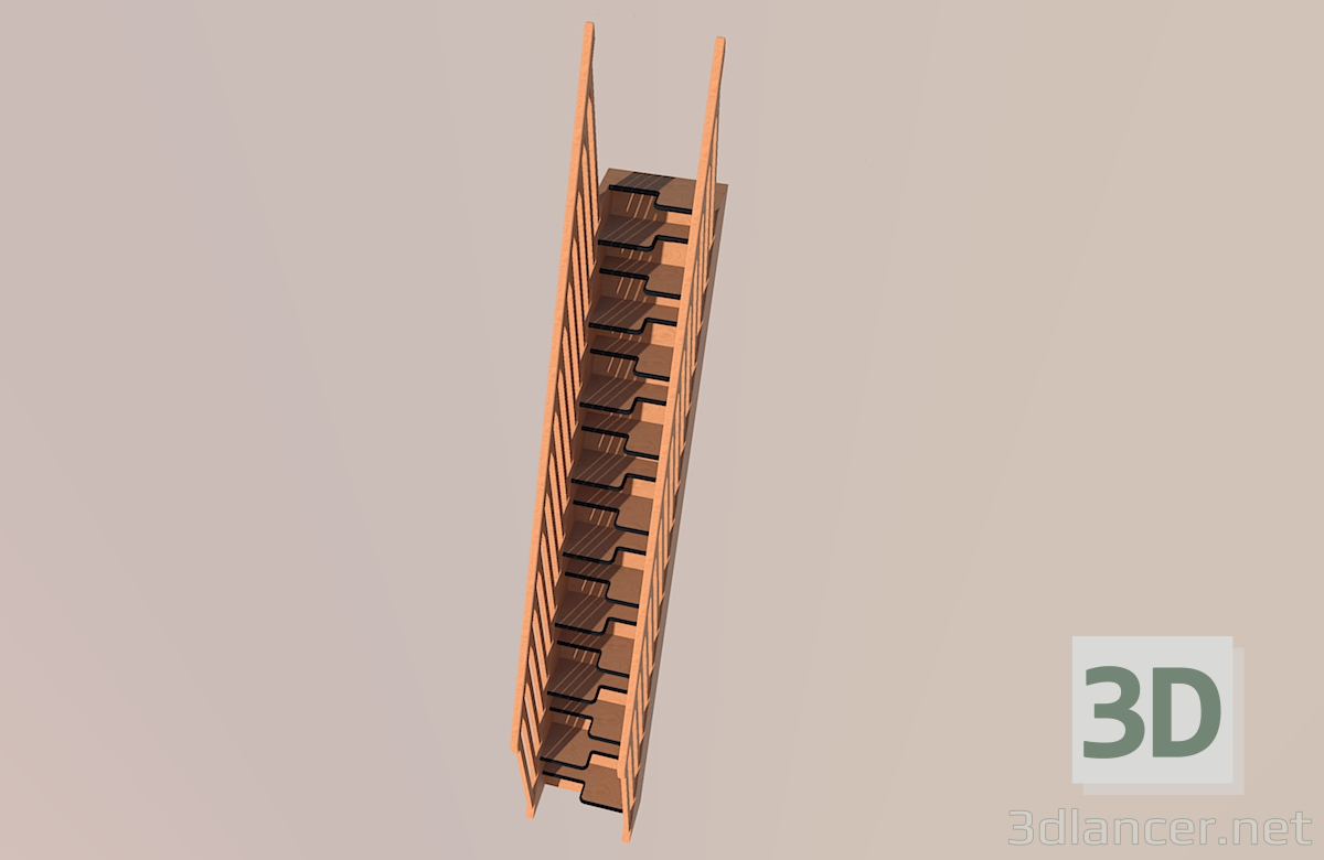 3D modeli Kaz merdiveni - önizleme