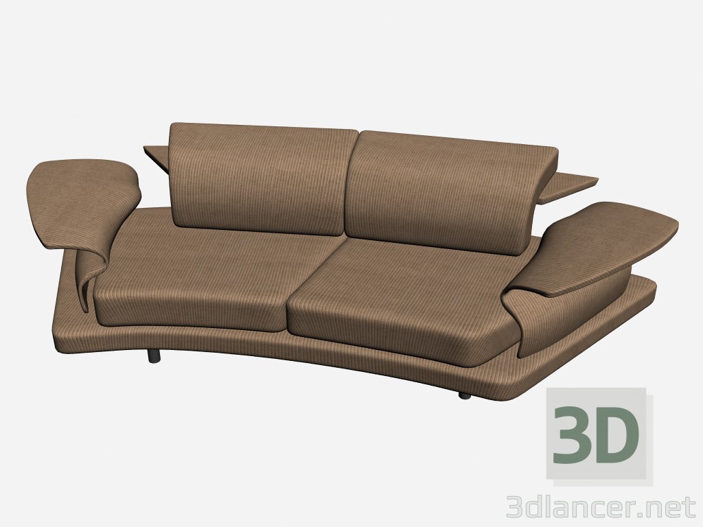 3d model Sofá 2 Maxim imbottito - vista previa