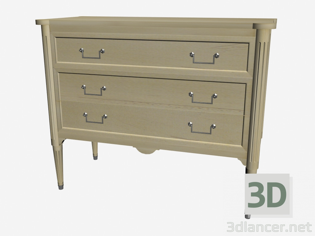 modèle 3D COMMODE 3 tiroirs JM002-DL - preview