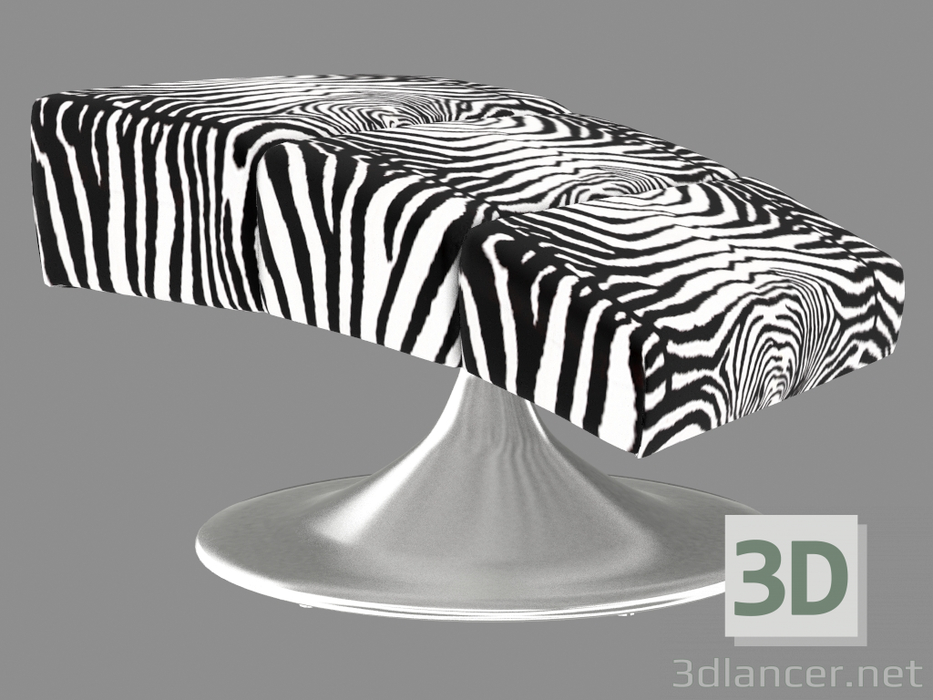 3D Modell Puff im Art Deco C235 - Vorschau