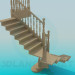 3d model Escalera a casa - vista previa