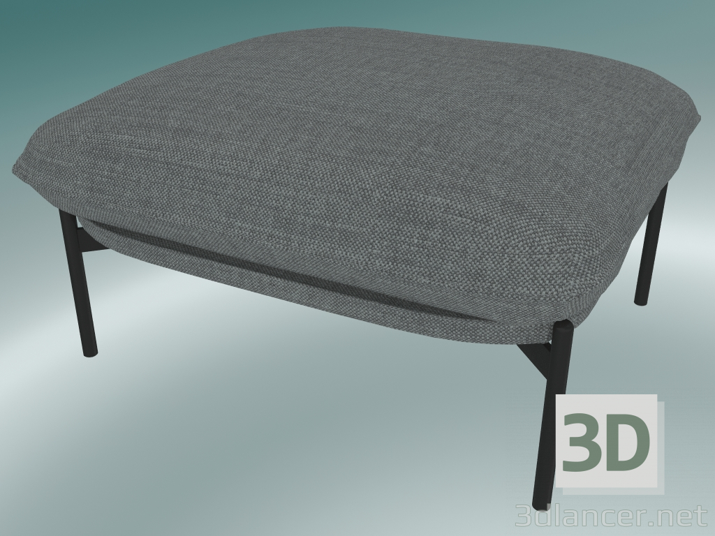 modèle 3D Pouffe Cloud (LN4, 78x74 H 40cm, Jambes noires chaudes, Hot Madison 724) - preview