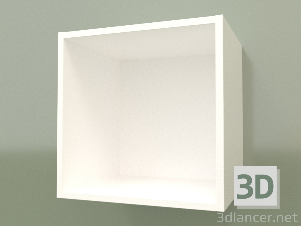 3d model Open hinged shelf (White) - preview