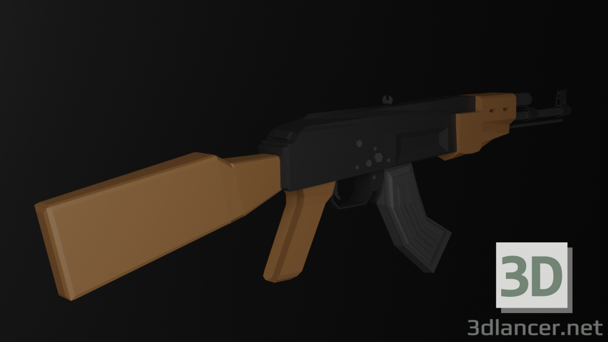 Subfusil ametrallador 3D modelo Compro - render