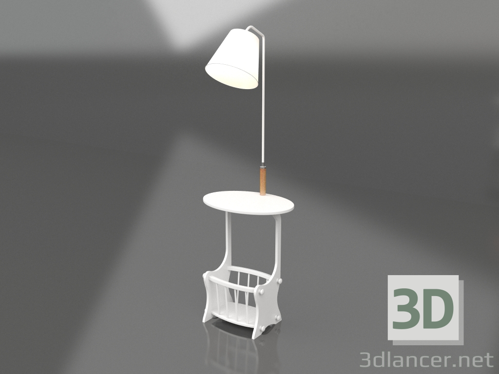 3d model Lámpara de pie Talius blanco (07187.01) - vista previa