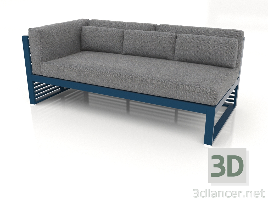 3d model Sofá modular sección 1 izquierda (Gris azul) - vista previa