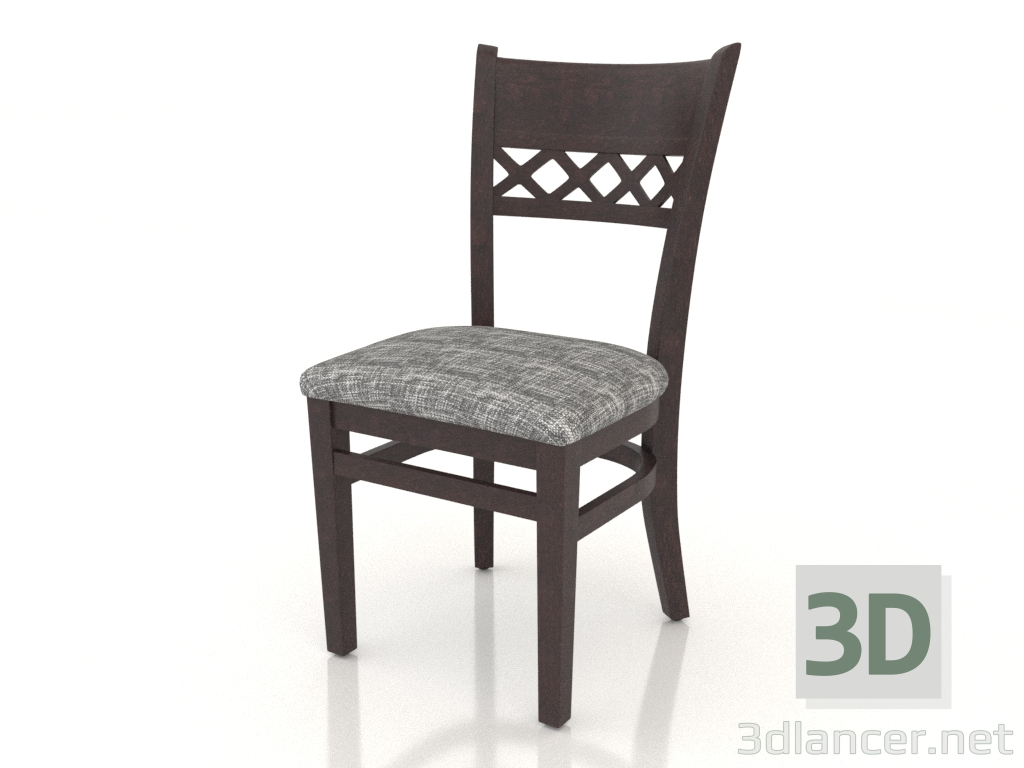 3d model Silla Edimburgo (nogal oscuro) - vista previa