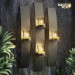 3d model Metal Modern Art Wall Mount Candle Votive Holder Sconce Set - preview