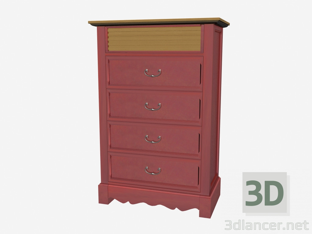 modèle 3D Commode 5 tiroirs YM500 - preview