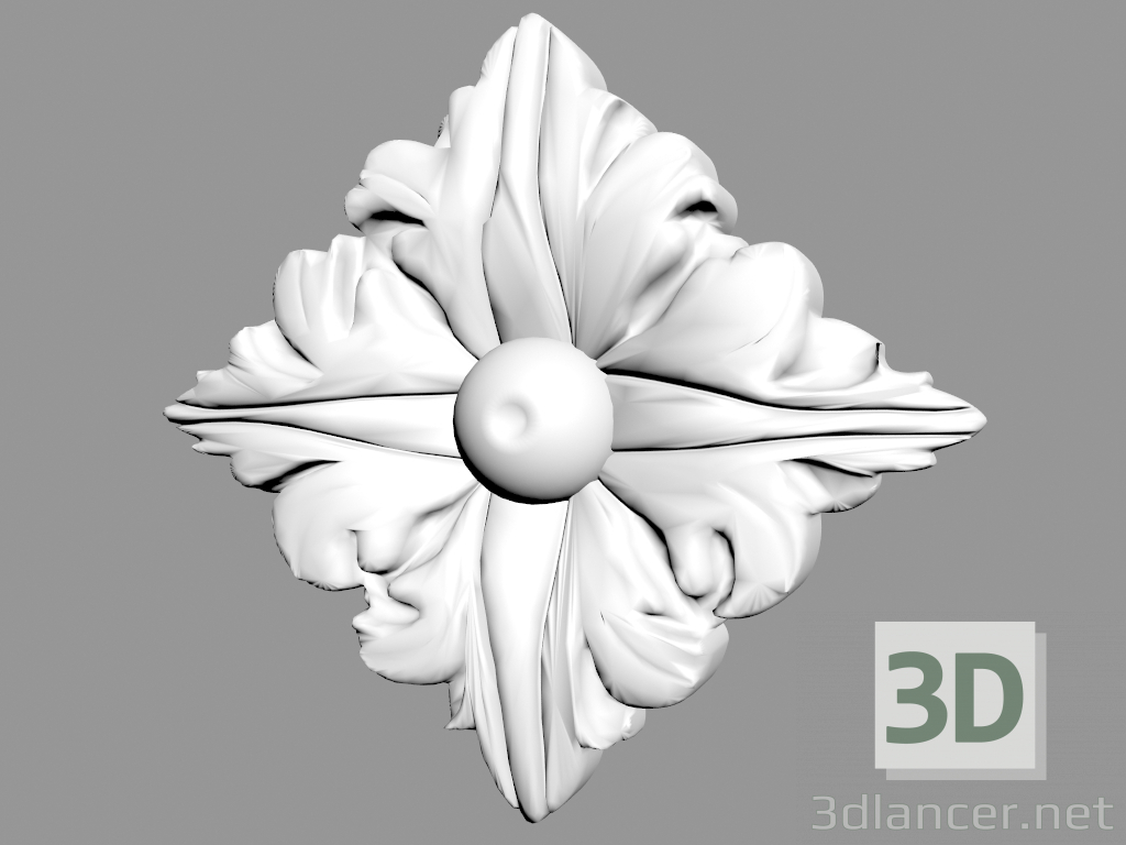 Modelo 3d Fragmento de ornamento A621 - preview