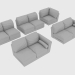 3D Modell Sofa Elemente modular PAUL - Vorschau