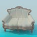 3d model Sofa barroco - vista previa