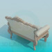 3d model Sofa barroco - vista previa