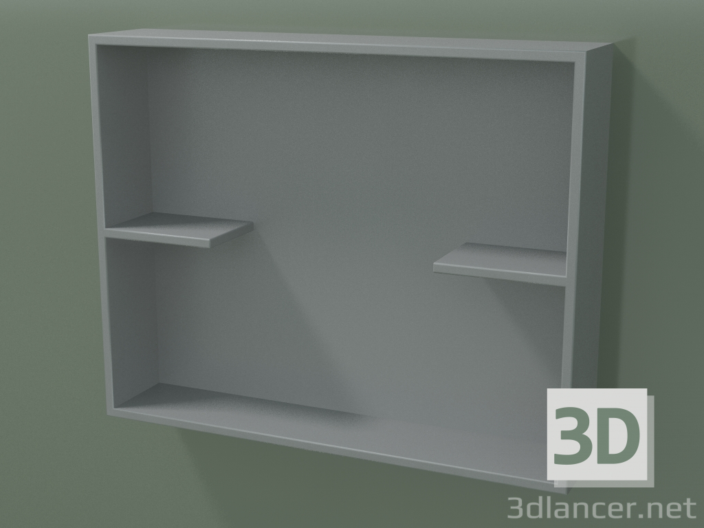 3D modeli Raflı açık kutu (90U31002, Gümüş Gri C35, L 60, P 12, H 48 cm) - önizleme