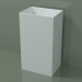 modello 3D Lavabo da terra (03UN26101, Glacier White C01, L 48, P 36, H 85 cm) - anteprima