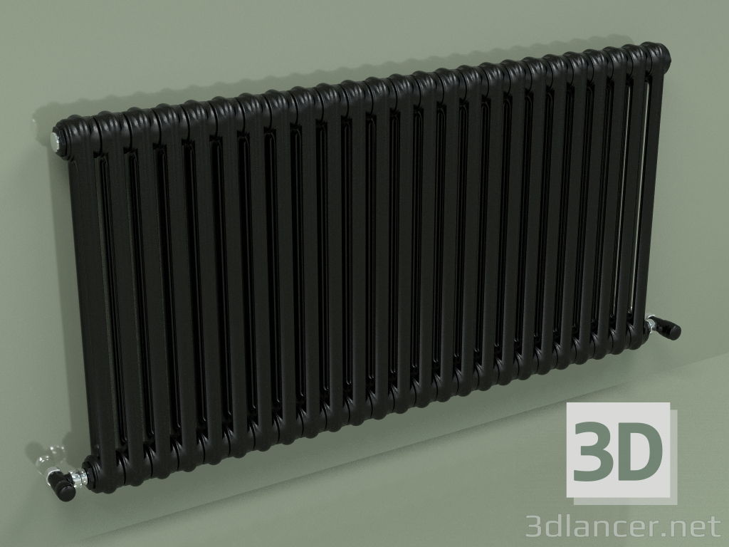 3d model Radiator TESI 2 (H 600 25EL, Black - RAL 9005) - preview