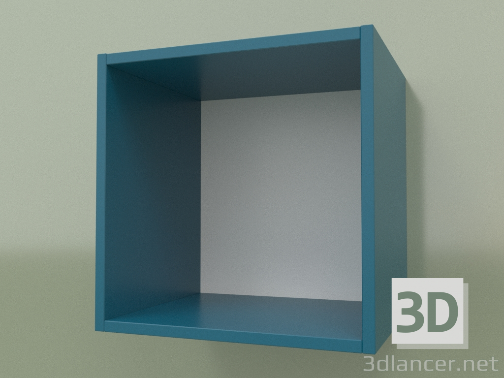 3d model Estante abierto con bisagras (Turquesa) - vista previa