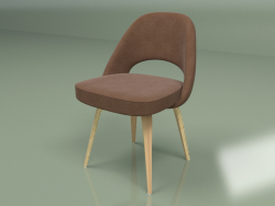 Fauteuil Side 1 (marron, chêne blanc)