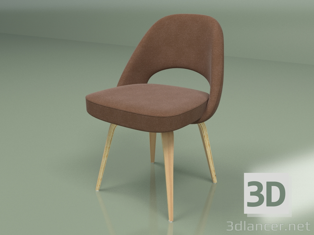 3d model Sillón Lado 1 (marrón, roble blanco) - vista previa