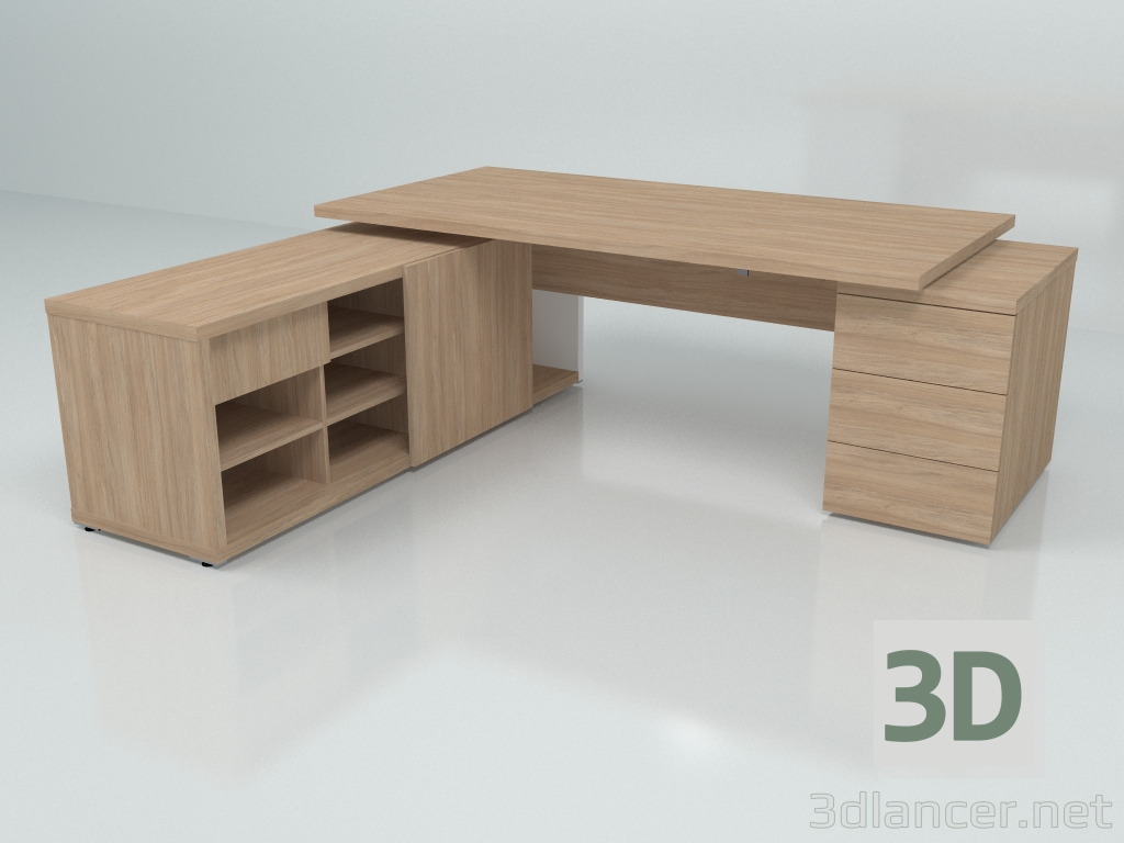 Modelo 3d Mesa de trabalho Mito MIT2KDL (2297x2080) - preview