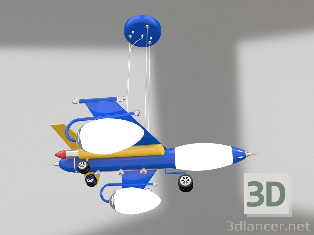 modello 3D Sospensione Sturmovik metallo blu (07431.05) - anteprima