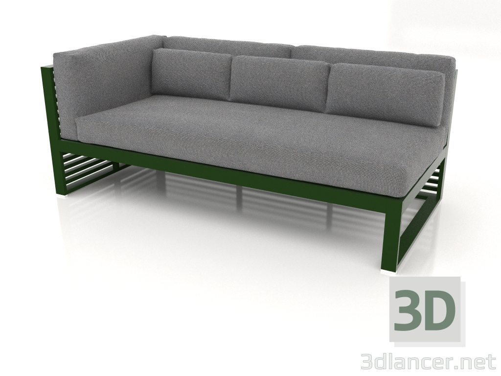 modello 3D Divano componibile, sezione 1 sinistra (Verde bottiglia) - anteprima