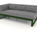 3D Modell Modulares Sofa, Abschnitt 1 links (Flaschengrün) - Vorschau