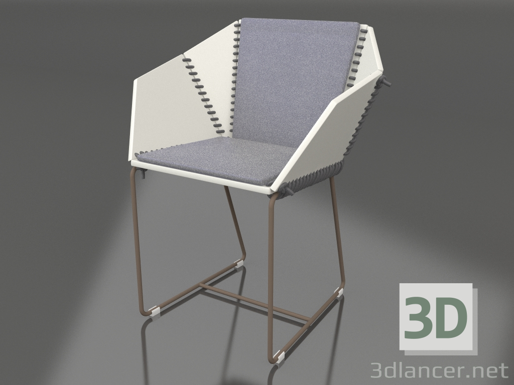 modello 3D Sedia da pranzo (Bronzo) - anteprima