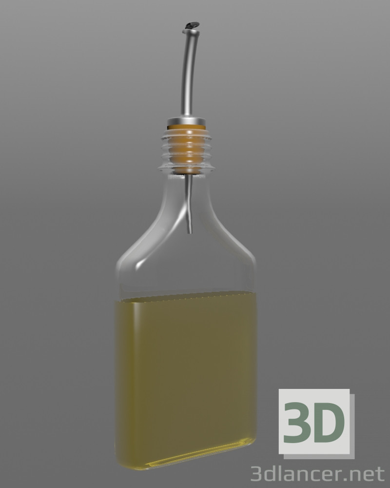 3d model Botella de aceite con un dispensador - vista previa