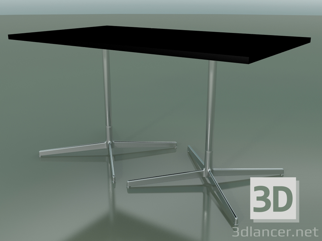 3D modeli Çift ayaklı dikdörtgen masa 5525, 5505 (H 74 - 79x139 cm, Siyah, LU1) - önizleme